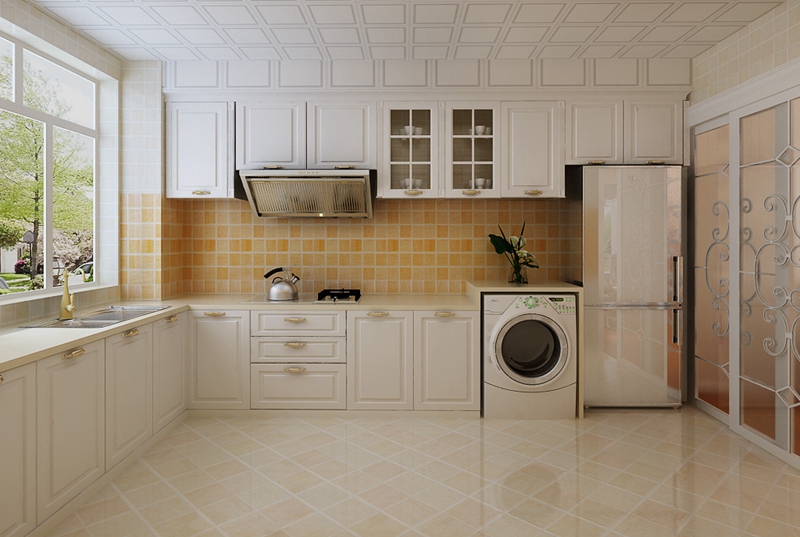 9萬元精裝藍鷹公寓101平兩居，簡約歐式廚房的專業設計解析